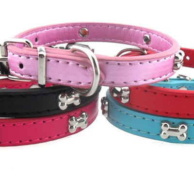 Bone Embedded Leather Collar