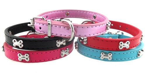 Bone Embedded Leather Collar