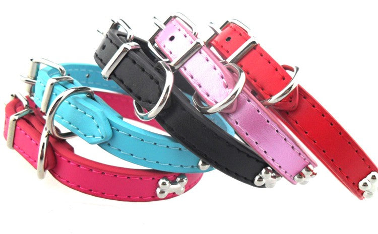 Bone Embedded Leather Collar