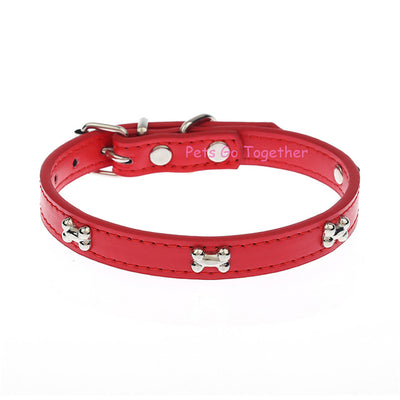 Bone Embedded Leather Collar