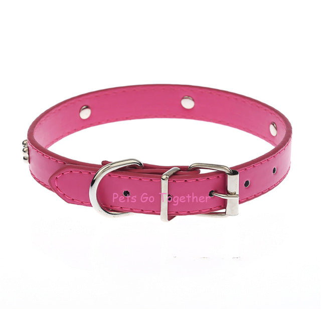 Bone Embedded Leather Collar