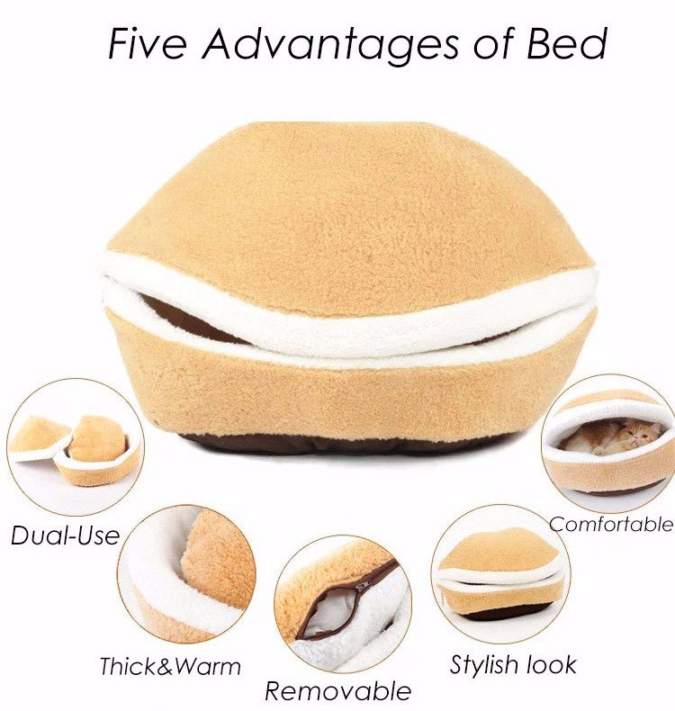 Soft Windproof Washable Hamburger Bed