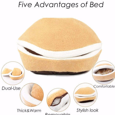 Soft Windproof Washable Hamburger Bed
